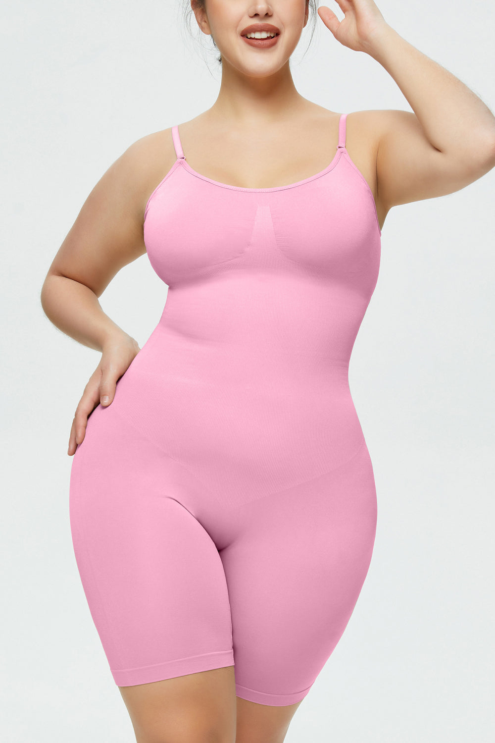 Full Size Spaghetti Strap Shaping Romper - store name